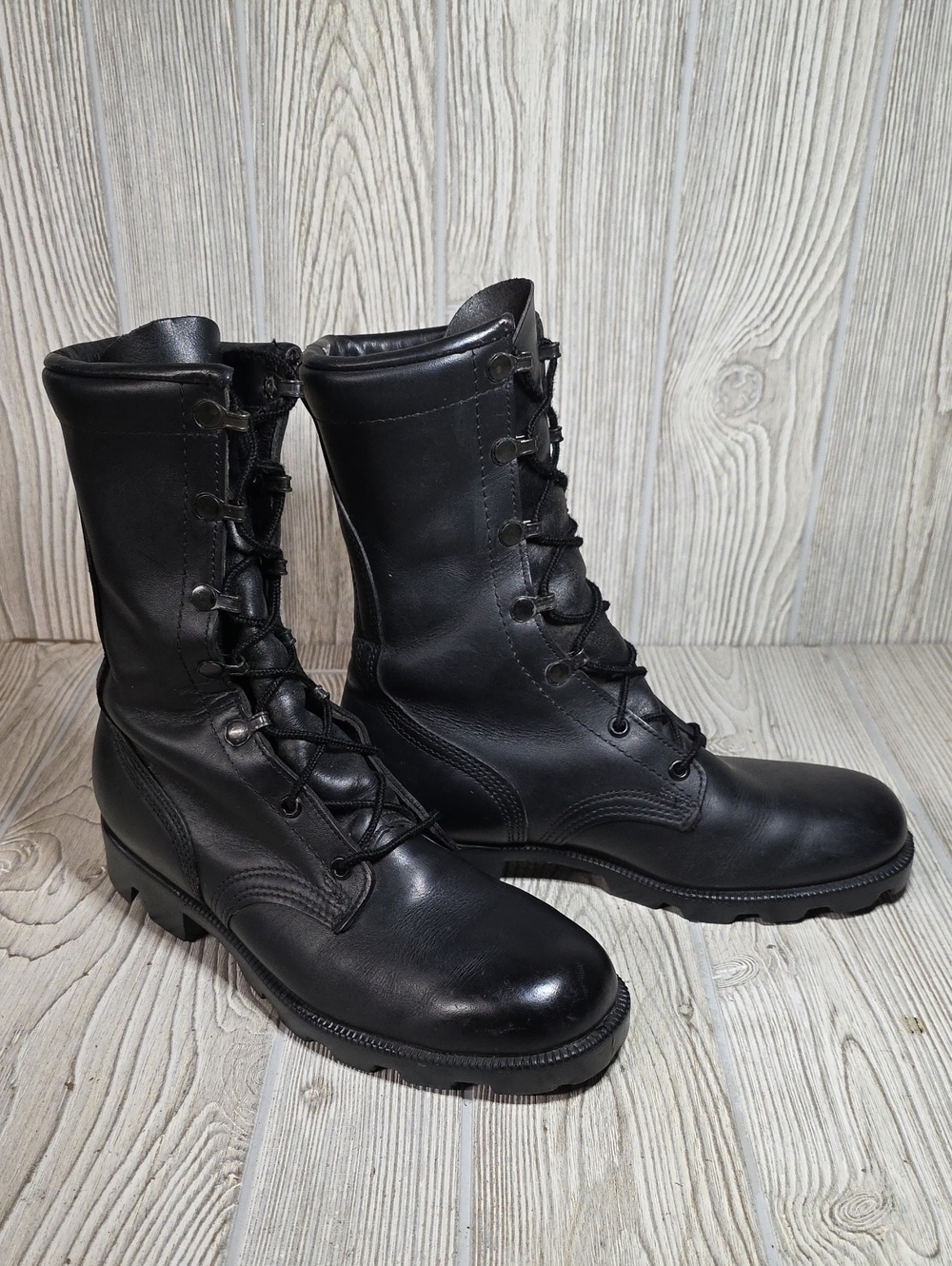 Altama Vintage U.S. Military G.I. Style Black Leather Combat Boots Mens Size 6R